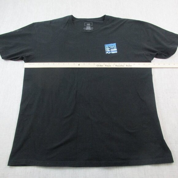 VANS Off The Wall Tee Shirt Mens 2XL Black Classic Fit Short Sleeve Crew Neck - Picture 6 of 8